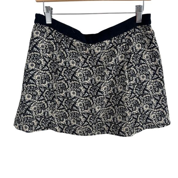 Zara Trafaluc Black Floral Mini Skirt Pockets M Medium - Picture 2 of 9